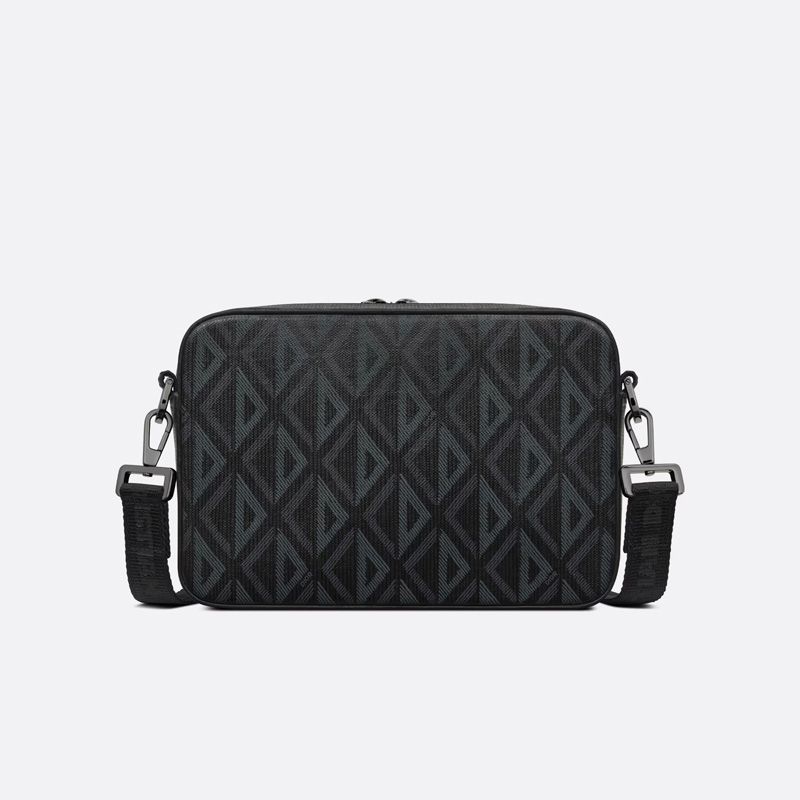 Dior Safari Messenger CD Diamond Motif Canvas Black Hot Sale