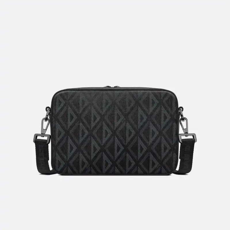 Cheap Dior Safari Messenger CD Diamond Motif Canvas Black Luxury