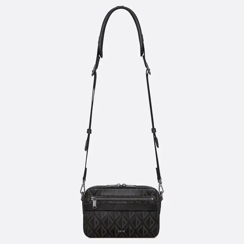 Cheap Dior Safari Messenger CD Diamond Motif Canvas Black Luxury