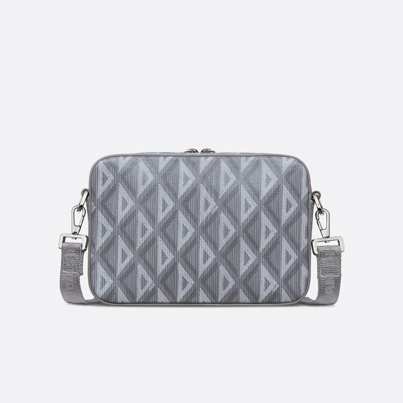 Hot Dior Safari Messenger CD Diamond Motif Canvas Grey