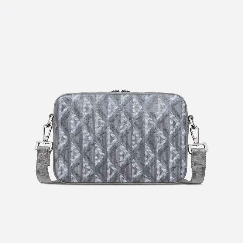 Cheap Dior Safari Messenger CD Diamond Motif Canvas Grey Luxury