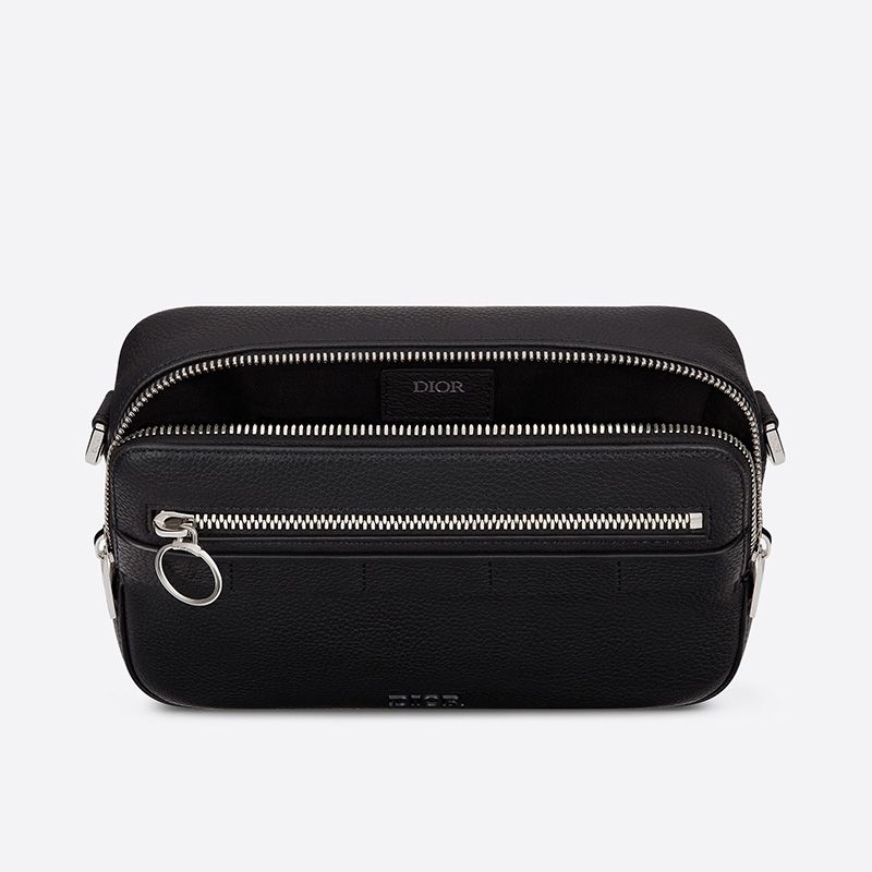 Hot Dior Safari Messenger Grained Calfskin Black