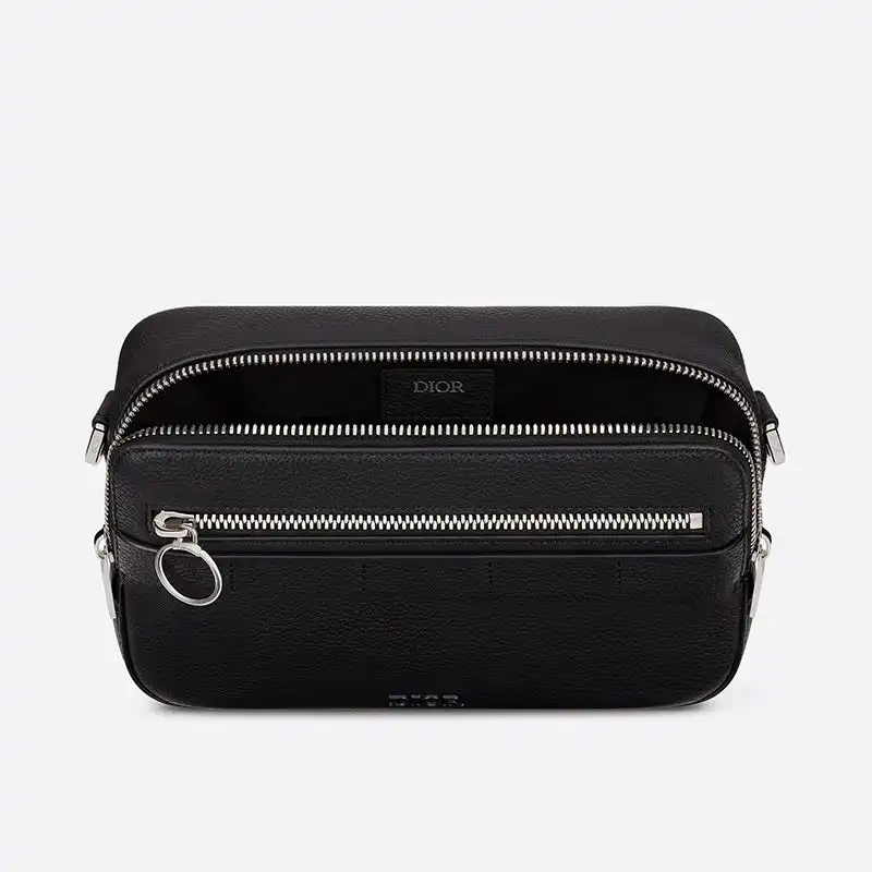 Cheap Dior Safari Messenger Grained Calfskin Black Luxury