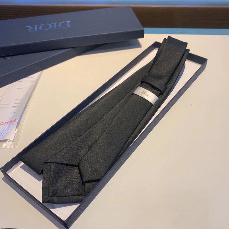 Dior Tie Shawn Bee Motif Silk Black Hot Sale