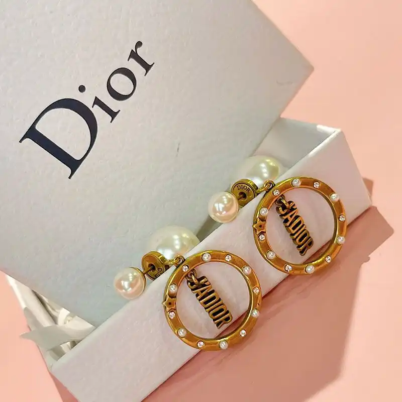 Affordable Hot Dior Tribales Earrings Antique J'ADIOR, White Resin Pearls And Silver Crystals Gold