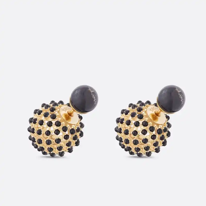 How Affordable Hot Dior Tribales Earrings Metal and Stone-Effect Pearls Gold Black Became the Talk of the E-commerce World