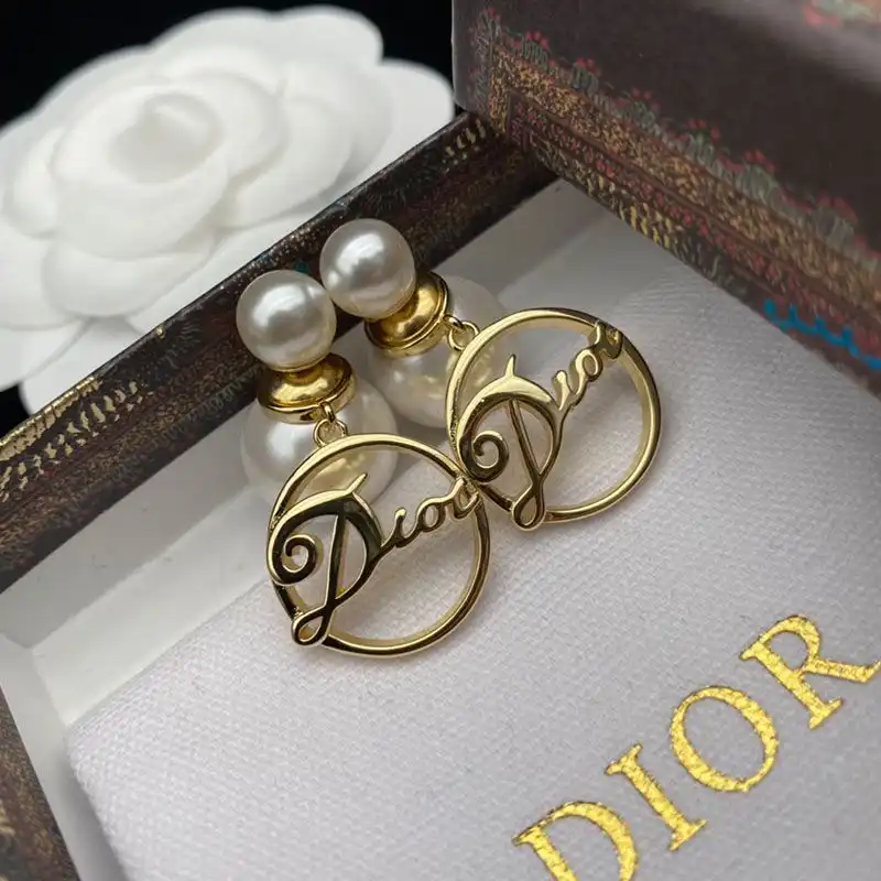 Cheap Dior Tribales Earrings Gold-Finish Metal And White Resin Pearls Gold