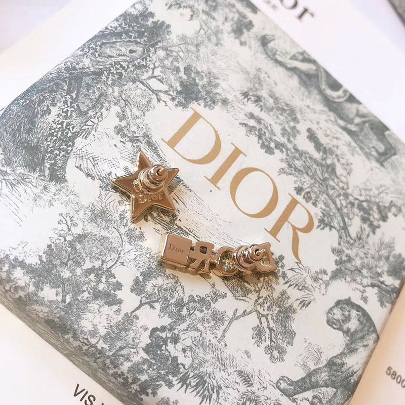 Dior Tribales Star Earrings Metal And White Crystals Gold Hot Sale