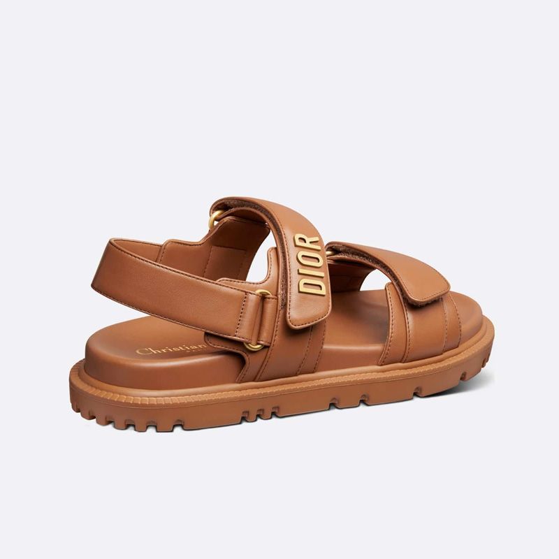 Hot DiorAct Sandals Women Calfskin Brown