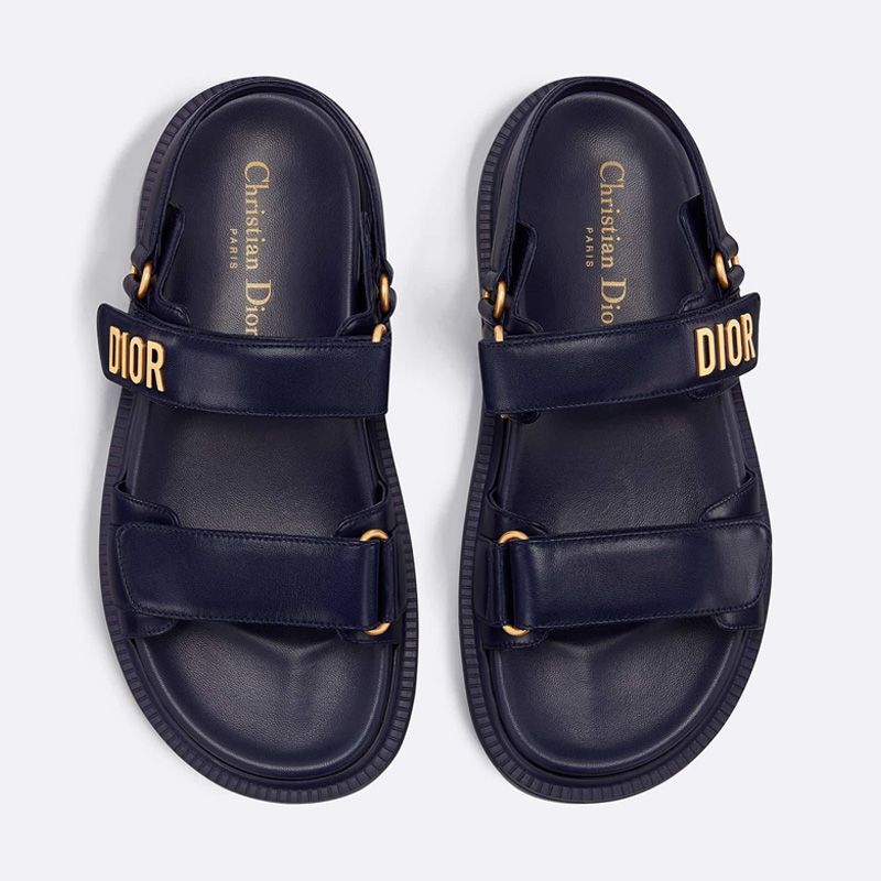 Hot DiorAct Sandals Women Calfskin Navy Blue