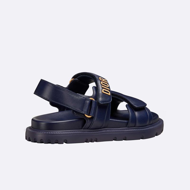 Hot DiorAct Sandals Women Calfskin Navy Blue