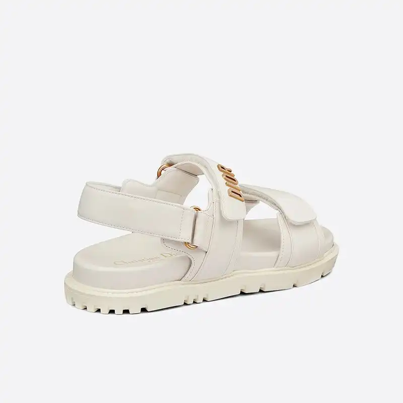 Affordable Hot DiorAct Sandals Women Calfskin White