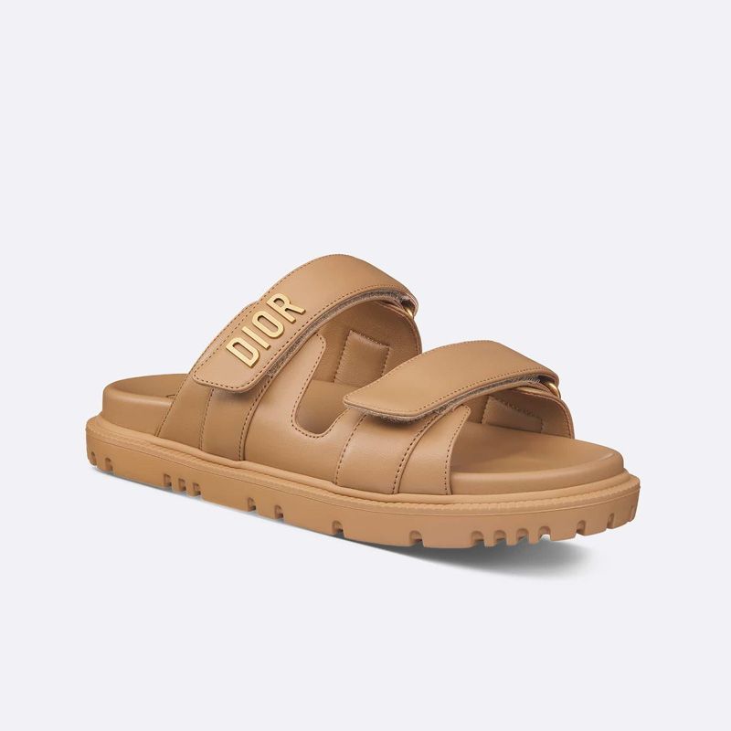 DiorAct Slides Women Calfskin Brown