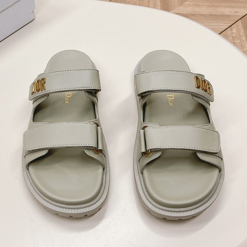 DiorAct Slides Women Calfskin Grey