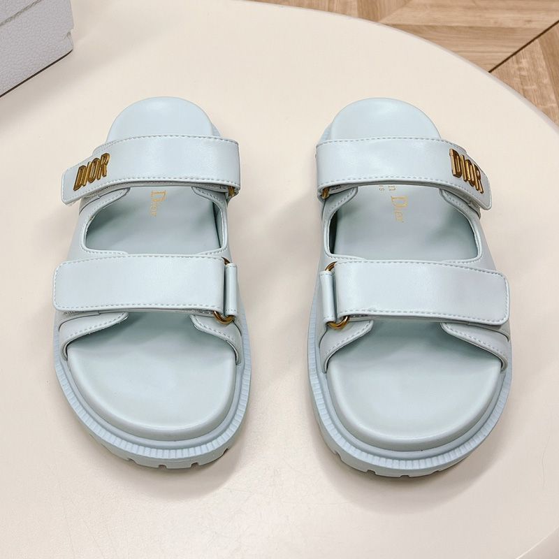 DiorAct Slides Women Calfskin Light Blue