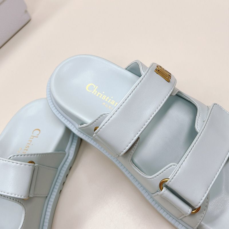 DiorAct Slides Women Calfskin Light Blue