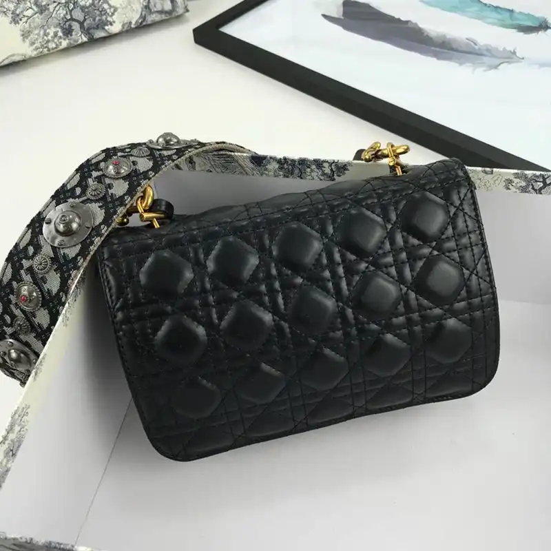 Cheap Dioraddict Bag Cannage Lambskin Black Luxury