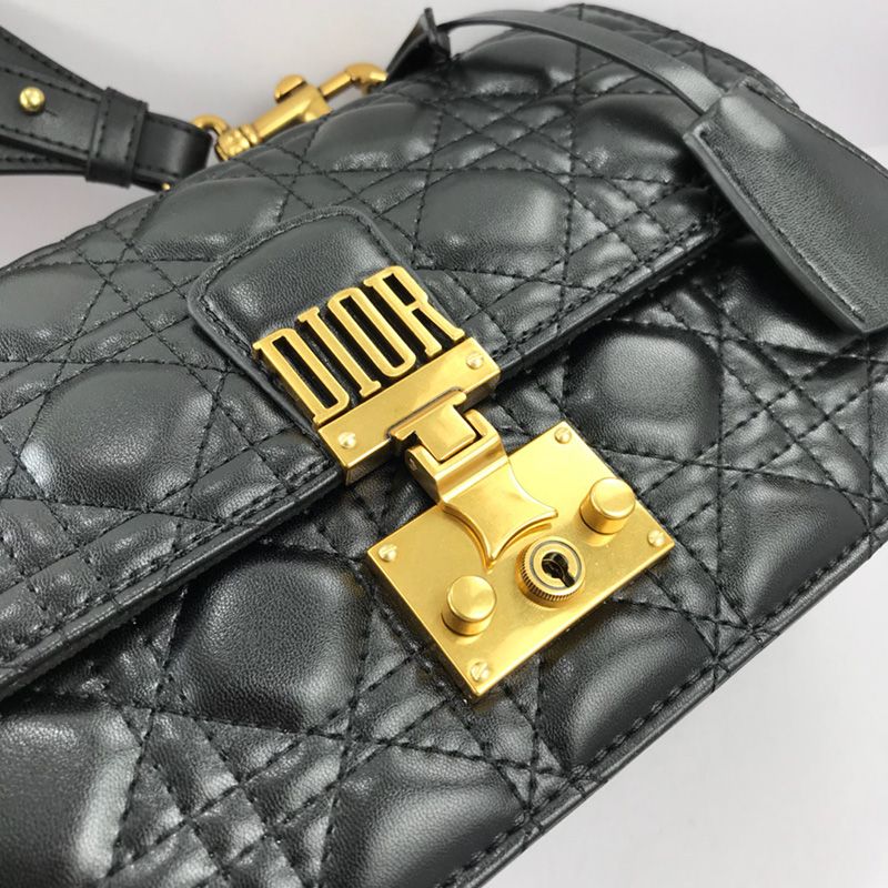 Hot Dioraddict Bag Cannage Lambskin Black