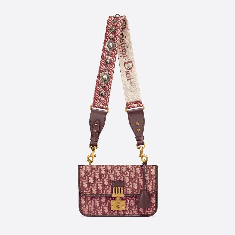 Hot Dioraddict Bag Oblique Motif Canvas Burgundy