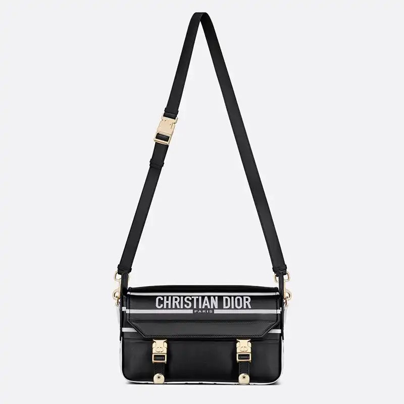 Cheap Small Diorcamp Messenger Smooth Leather Black Luxury