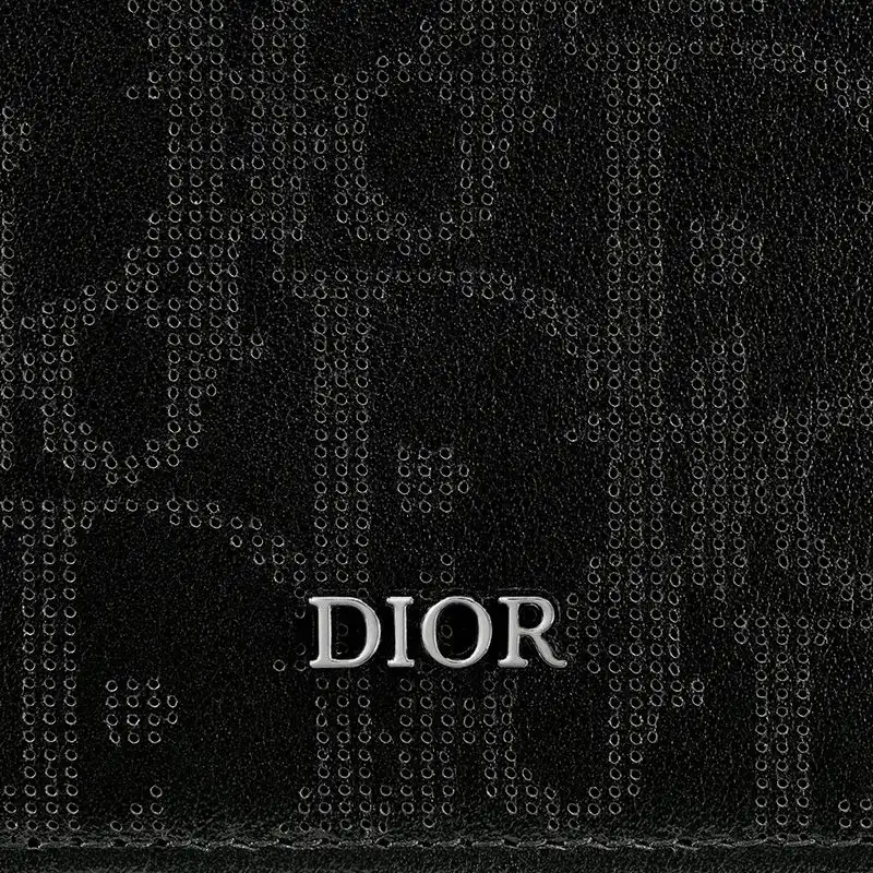 Cheap Hot Large Dior Vertical Wallet Oblique Galaxy Leather Black