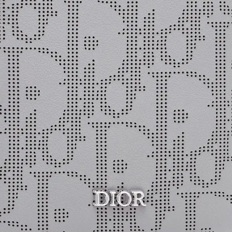 Affordable Hot Large Dior Vertical Wallet Oblique Galaxy Leather Grey