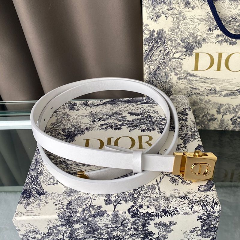 Diorpolytechnique Belt Smooth Calfskin White Gold Hot Sale