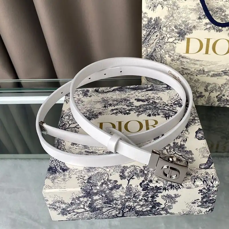 Cheap Diorpolytechnique Belt Smooth Calfskin White Silver