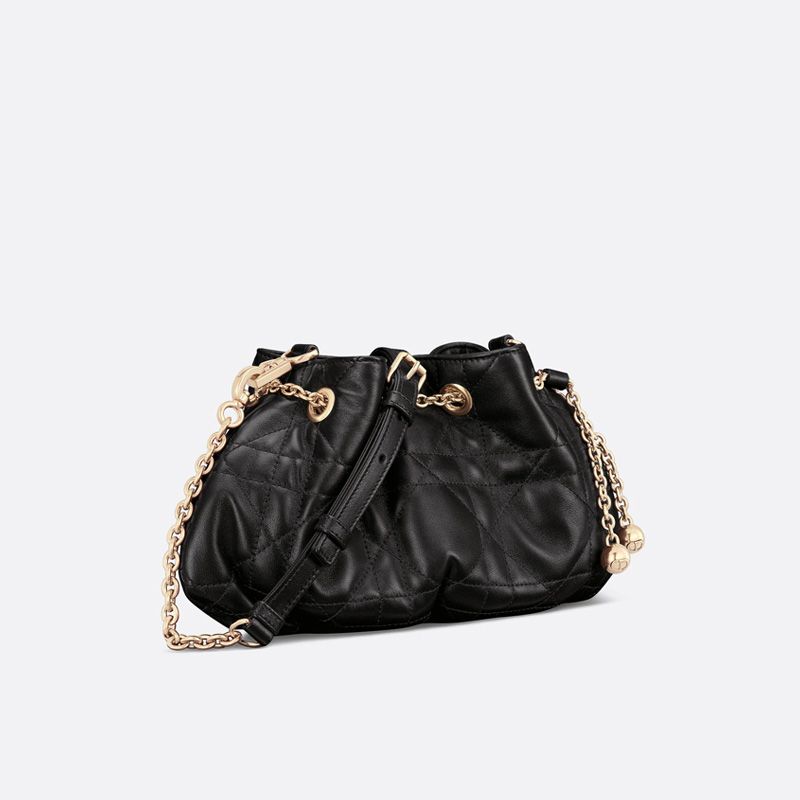 Small Dior Ammi Bag Macrocannage Lambskin Black Hot Sale