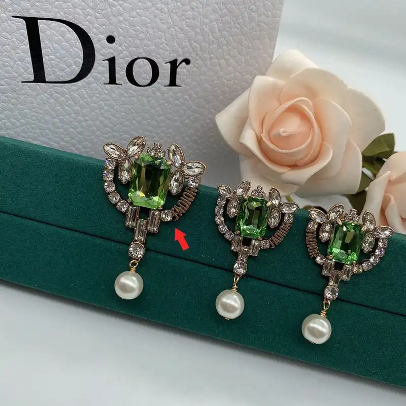 Cheap J'Adior Brooch, Silver and Green Crystals with White Resin Pearls Gold