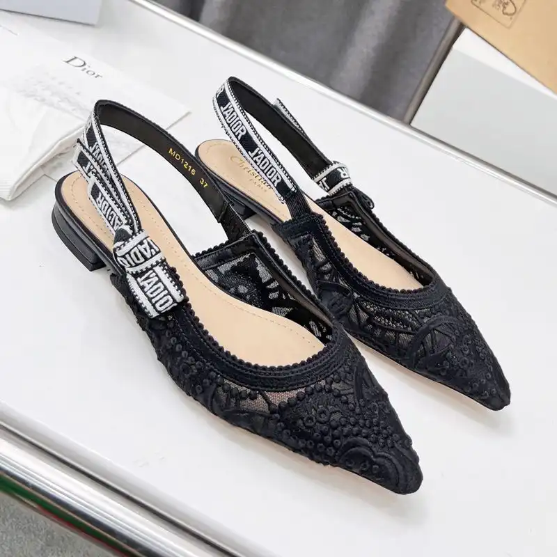 Affordable Hot J'Adior Slingback Pumps Women D-Lace Macrame Motif Mesh Black