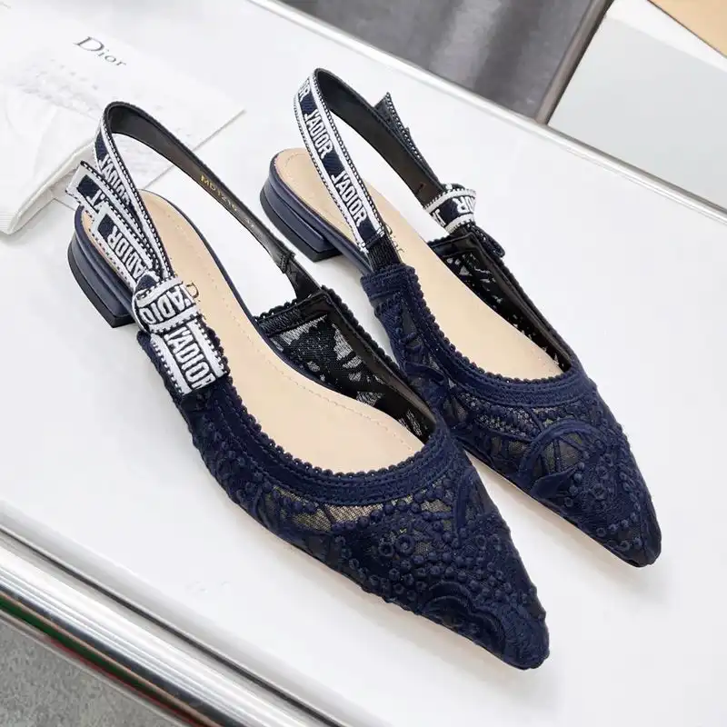 Affordable Hot J'Adior Slingback Pumps Women D-Lace Macrame Motif Mesh Navy Blue