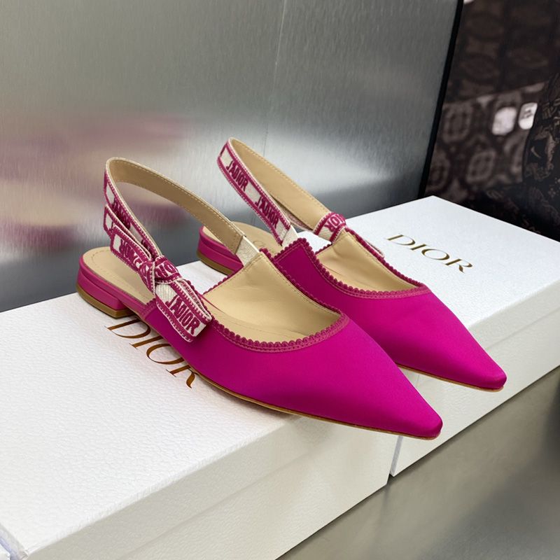 J'Adior Slingback Pumps Women Satin and Cotton Rose Hot Sale