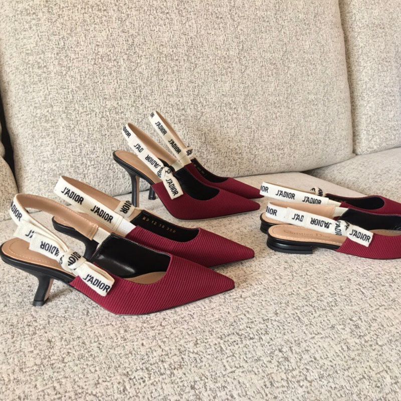 Hot J'Adior Slingback Pumps Women Technical Fabric Burgundy