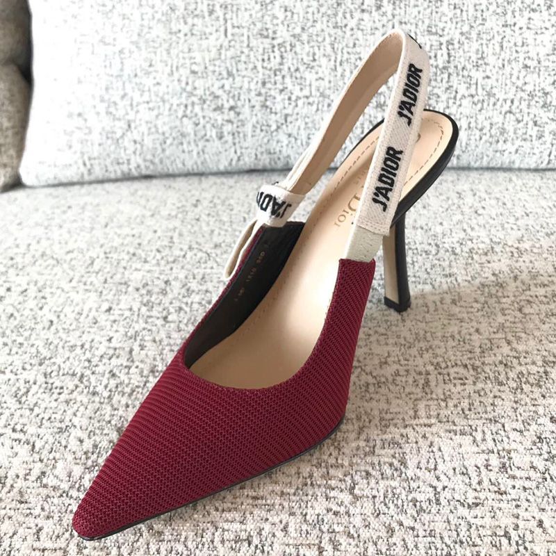 Hot J'Adior Slingback Pumps Women Technical Fabric Burgundy