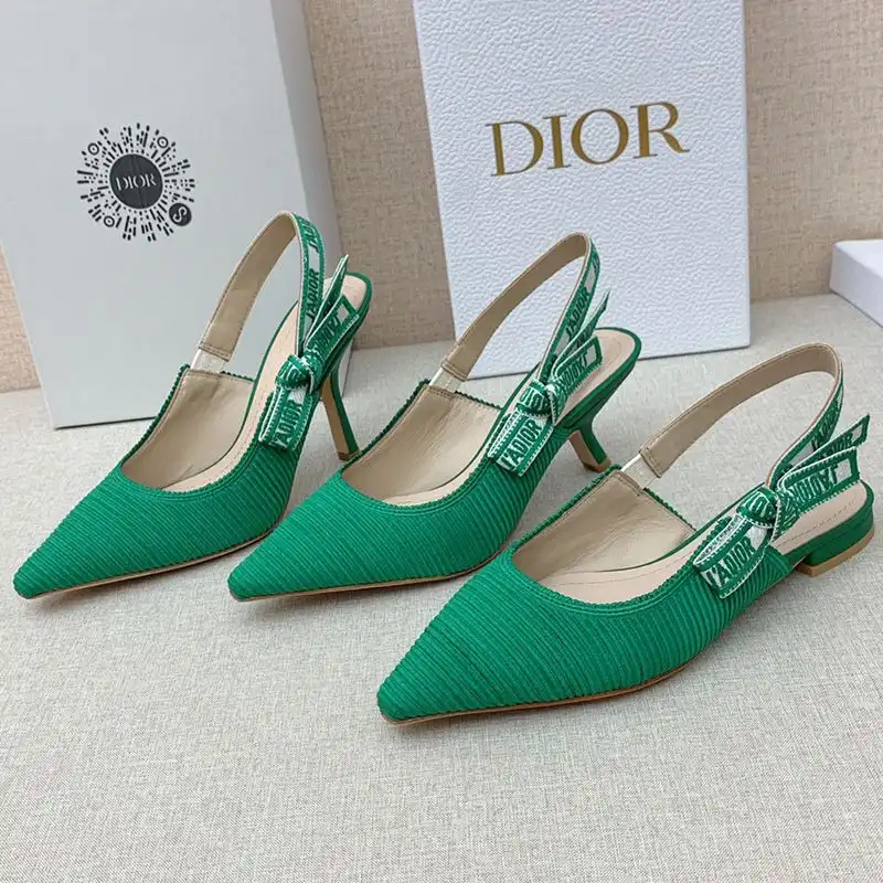 Hot J'Adior Slingback Pumps Women Technical Fabric Green