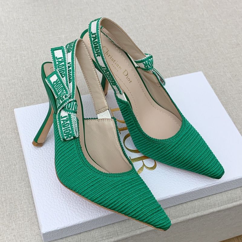 Hot J'Adior Slingback Pumps Women Technical Fabric Green