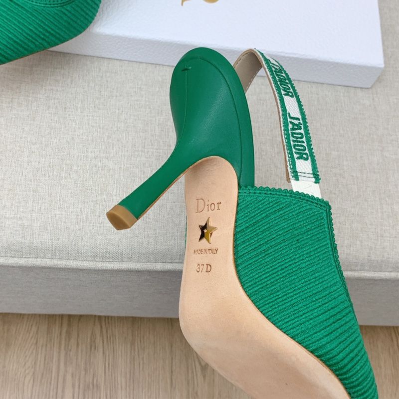 Hot J'Adior Slingback Pumps Women Technical Fabric Green