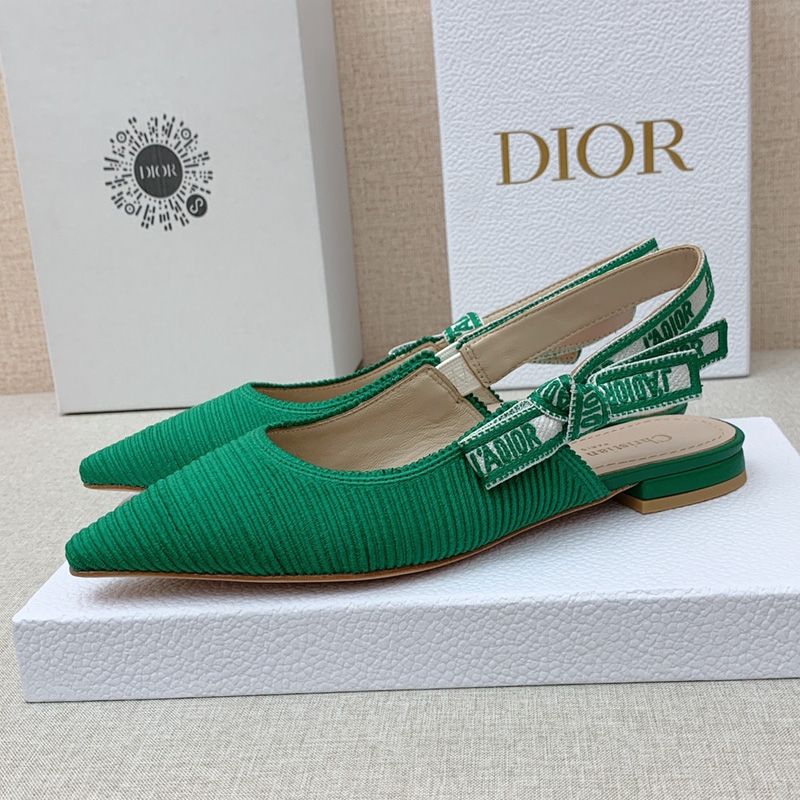 Hot J'Adior Slingback Pumps Women Technical Fabric Green