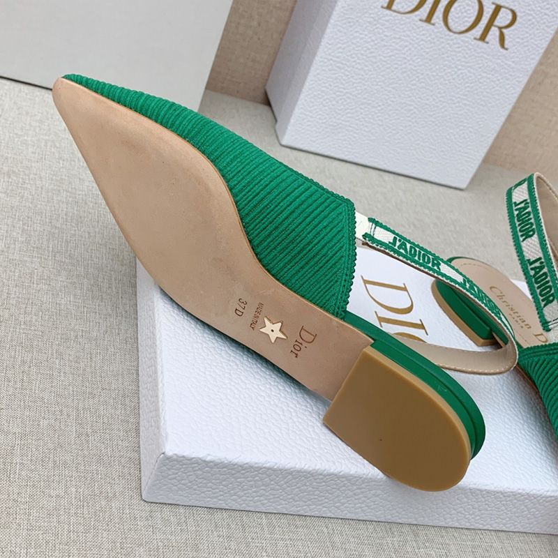 Hot J'Adior Slingback Pumps Women Technical Fabric Green