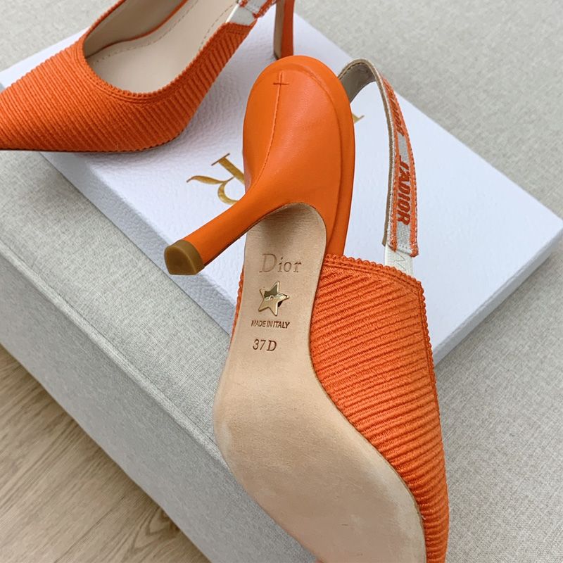 Hot J'Adior Slingback Pumps Women Technical Fabric Orange