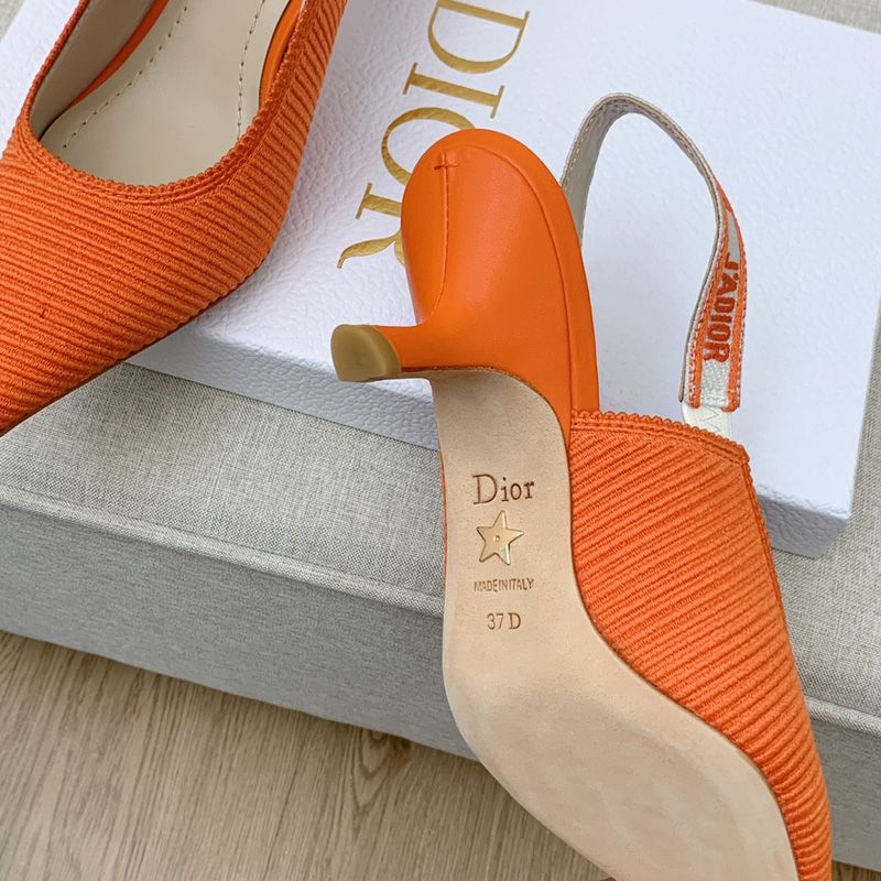 Hot J'Adior Slingback Pumps Women Technical Fabric Orange