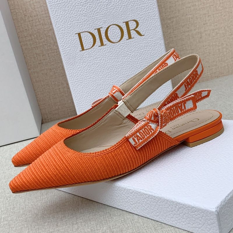 Hot J'Adior Slingback Pumps Women Technical Fabric Orange