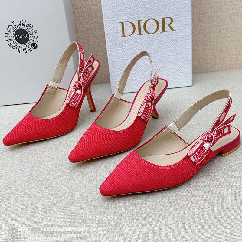 J'Adior Slingback Pumps Women Technical Fabric Red Hot Sale