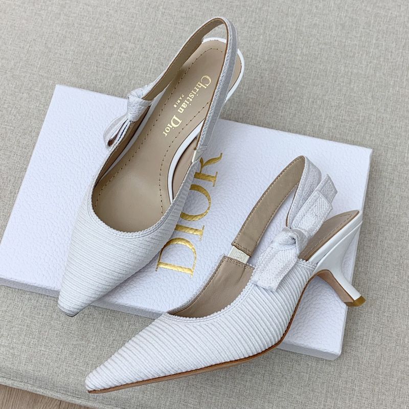 J'Adior Slingback Pumps Women Technical Fabric White Hot Sale