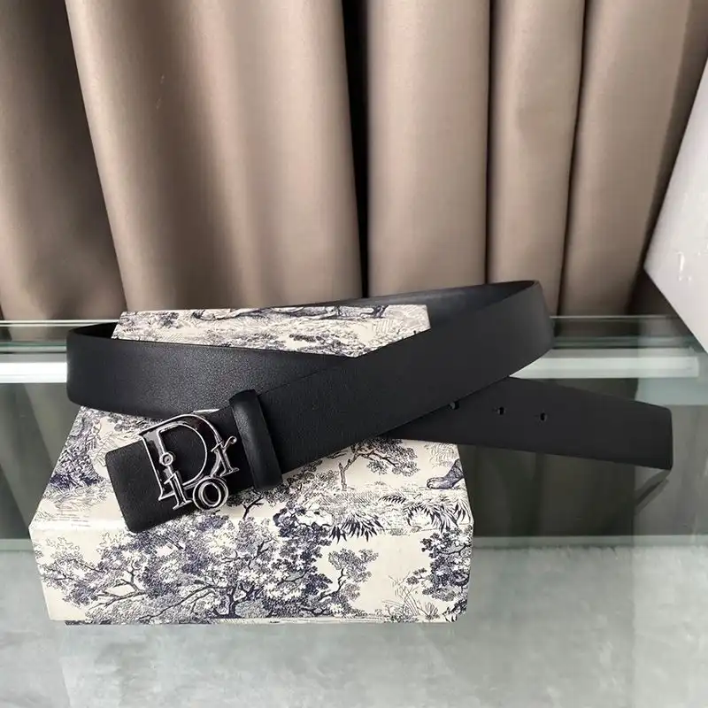 Affordable Hot Lady Dior Belt Enameled Calfskin Black