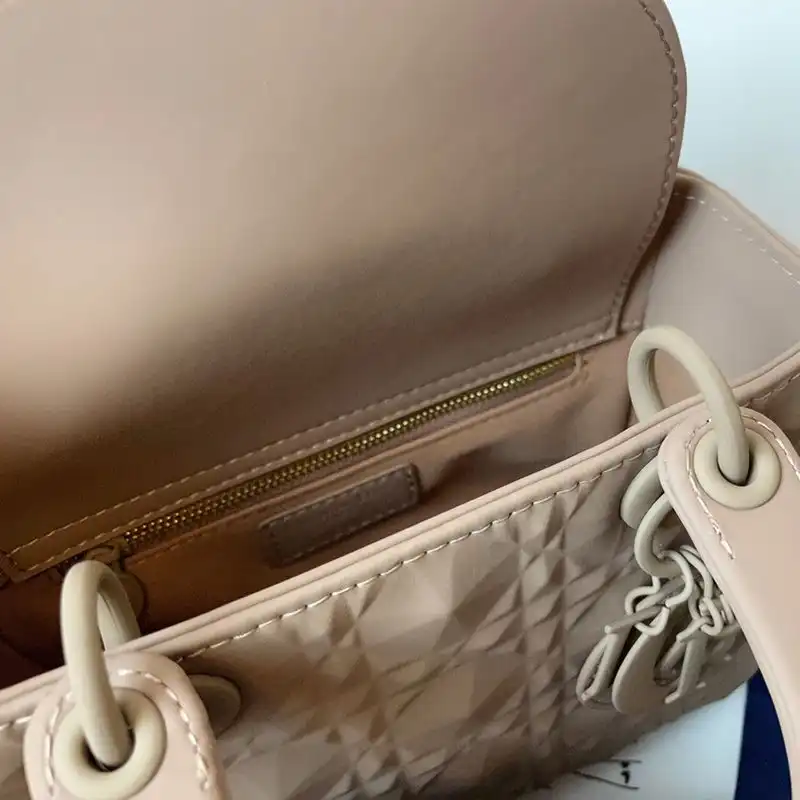 Cheap Small Lady Dior Bag Ultramatte Frosted Cannage Calfskin Apricot Luxury