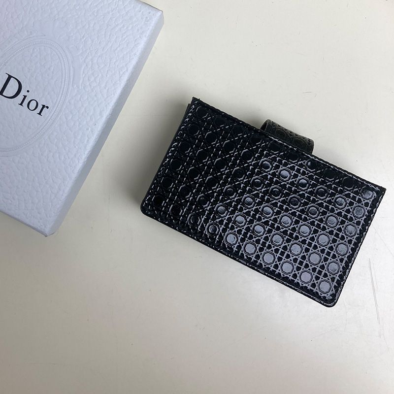 Lady Dior Card Holder Cannage Calfskin Black Hot Sale