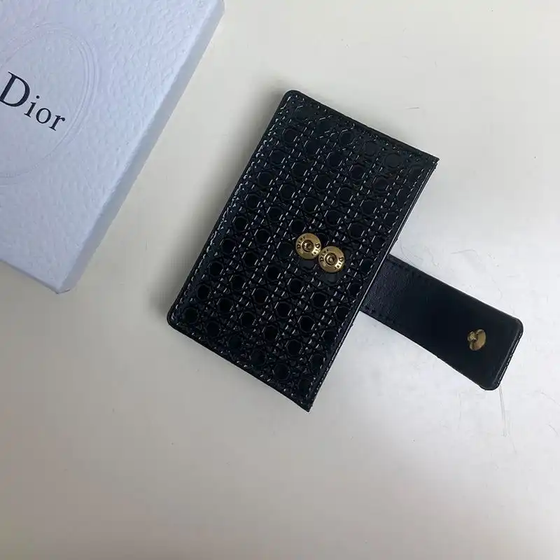 Affordable Hot Lady Dior Card Holder Cannage Calfskin Black