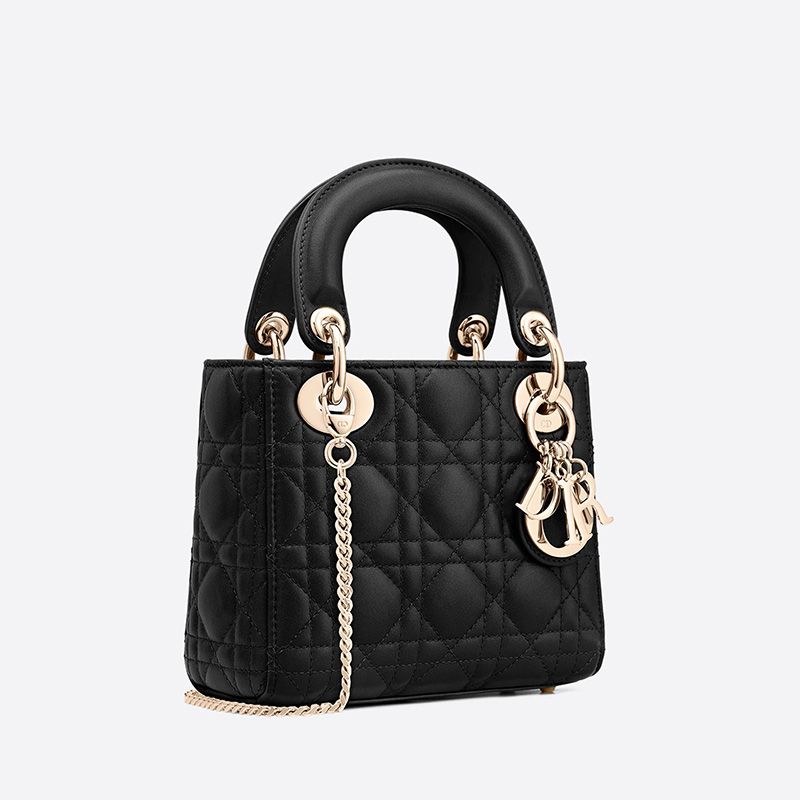 Mini Lady Dior Bag Cannage Lambskin Black